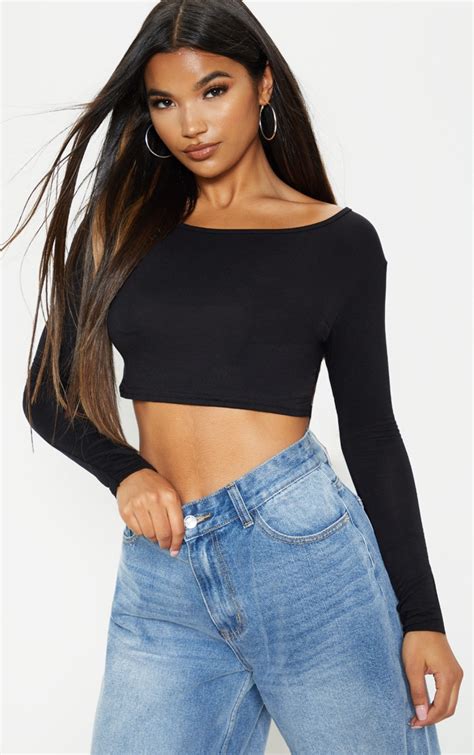 long sleeve crop tops